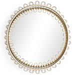 Jonathan Charles Water Vorticity Rattan Mirror