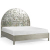 Jonathan Charles Shimmering Moon Half Round King Panel Bed