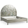 Jonathan Charles Shimmering Moon Half Round King Panel Bed