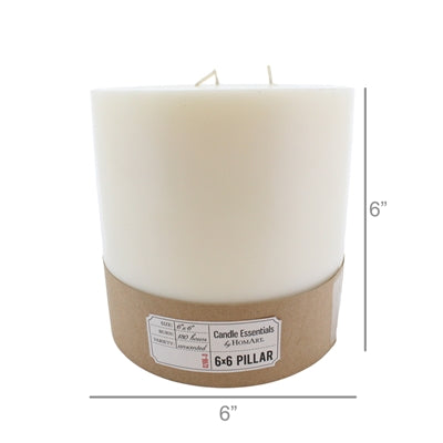 Ivory Pillar Candle Set of 2