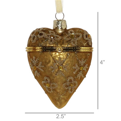 Heart Locket Ornament Set of 3