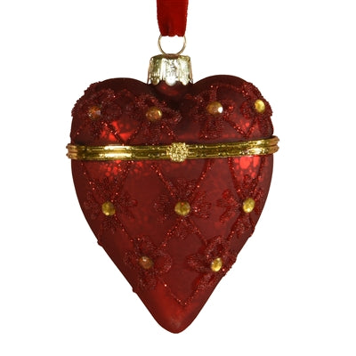 Heart Locket Ornament Set of 3