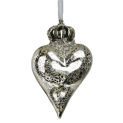 Crowned Heart Ornament Set of 3