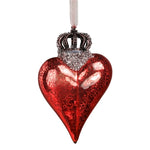 Crowned Heart Ornament Set of 3