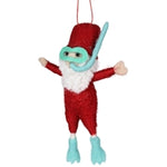 Snorkeling Santa Ornament Set of 3