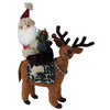 Santa on Deer Sculpture