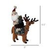 Santa on Deer Sculpture