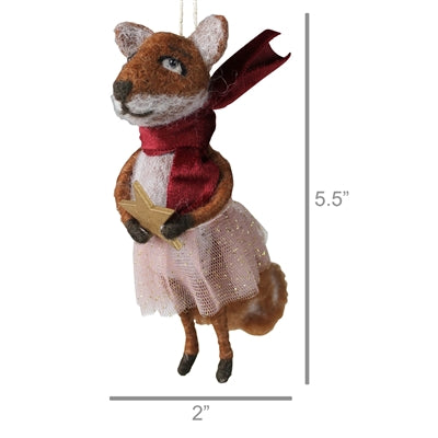 Fancy Fox Ornament Set of 3