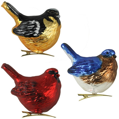 Bird Clip Ornament Set of 3