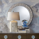 Currey & Co Uma Mother of Pearl Round Mirror