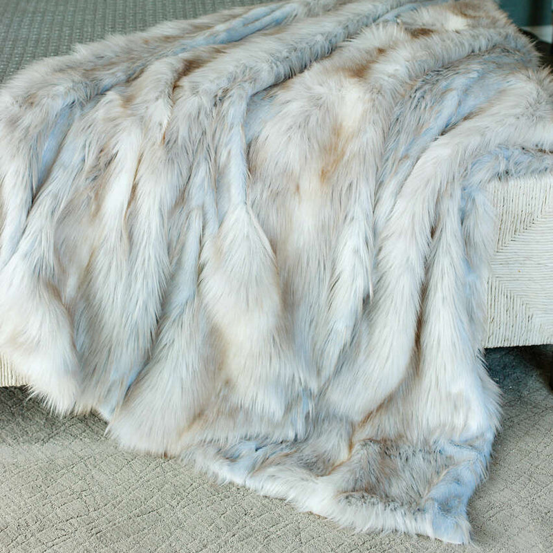 Fabulous Furs Siberian Fox Faux Fur Throw Blanket