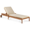 Ethnicraft Jack Outdoor Adjustable Lounger Thin Cushion