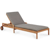 Ethnicraft Jack Outdoor Adjustable Lounger Thin Cushion Set