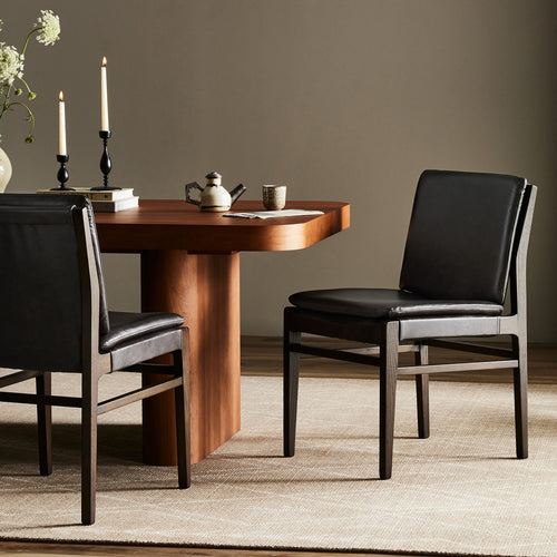 Four Hands Aya Leather Dining Chair Set of 2