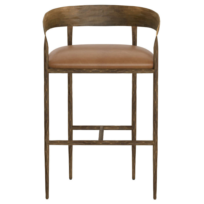 Sunpan Zanatta Tan Barstool Set of 2