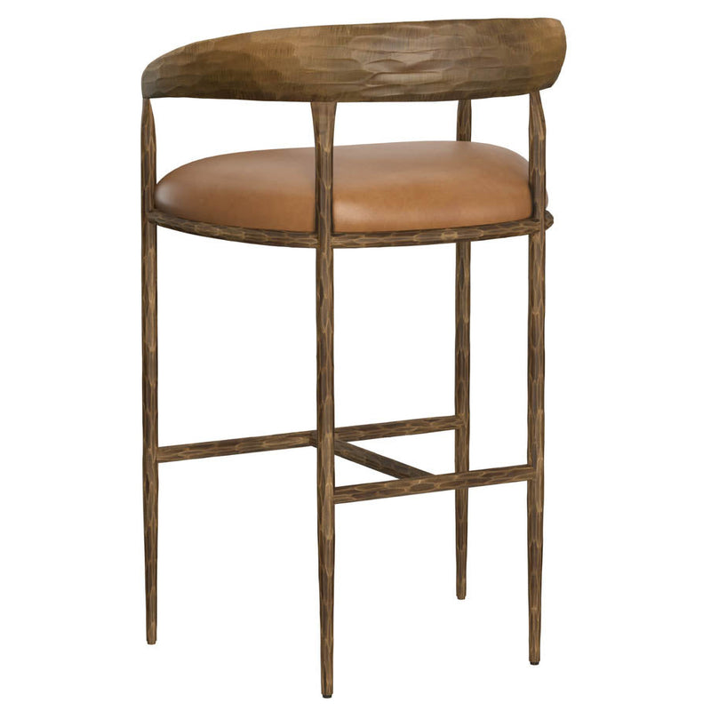 Sunpan Zanatta Tan Barstool Set of 2