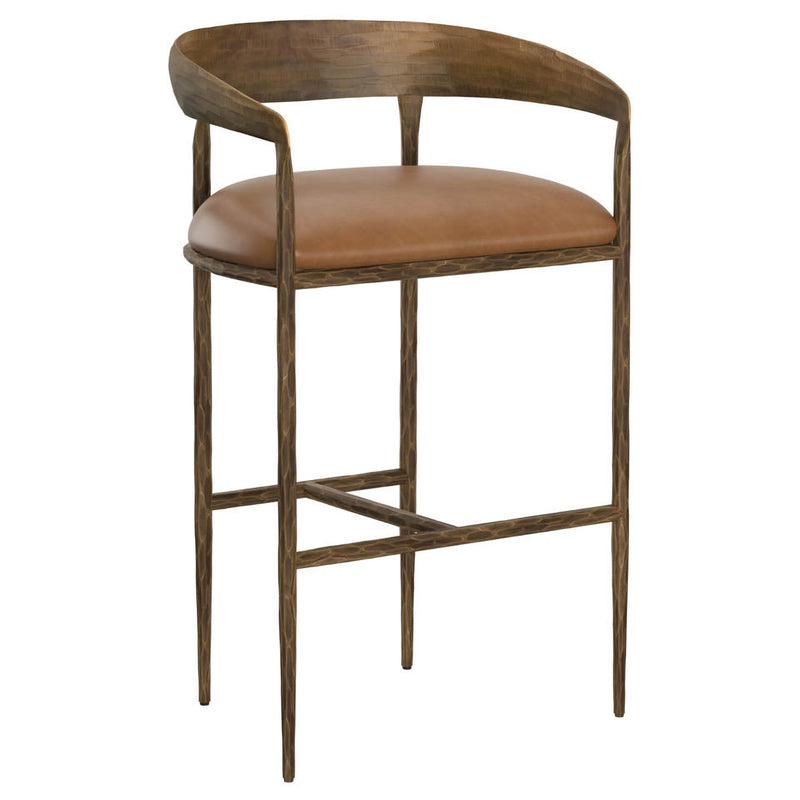 Sunpan Zanatta Tan Barstool Set of 2