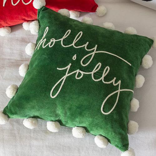 Claus Holly Jolly Pillow Cover