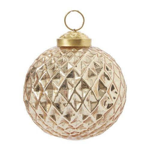 Diamond Etched Globe Ornament Set of 6