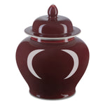 Currey & Co Oxblood Temple Jar