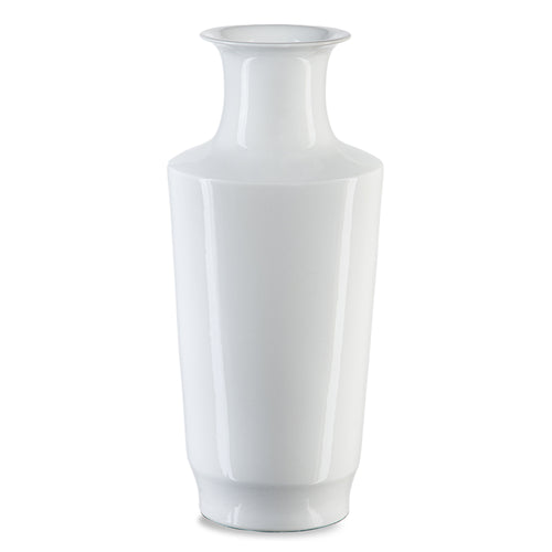 Currey & Co Imperial White Modern Shoulder Vase