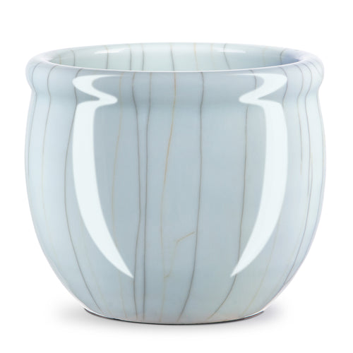 Currey & Co Celadon Crackle Round Planter - Final Sale