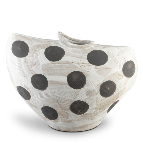 Currey & Co Dots White & Black Bowl - Final Sale