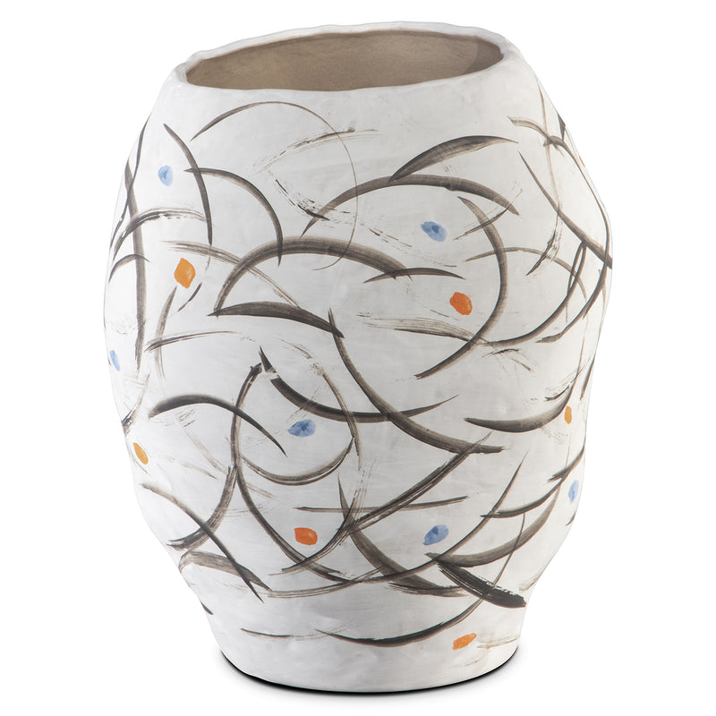 Currey & Co Graffiti White Bowl - Final Sale