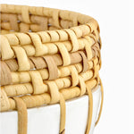 Currey & Co Kyoto Rattan/White Bowl - Final Sale