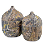 Currey & Co Brown Marbleized Box Set of 2 - Final Sale