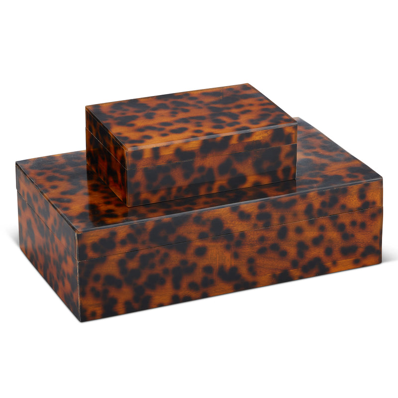 Currey & Co Faux Tortoise Box Set of 2