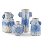 Currey & Co Paros Blue Vase Set of 4