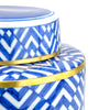 Currey & Co Blue/White Optical Small Tea Jar - Final Sale