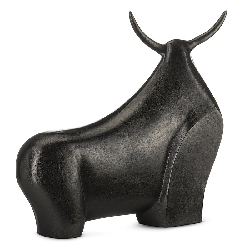 Currey & Co Ferdinand Bull Sculpture