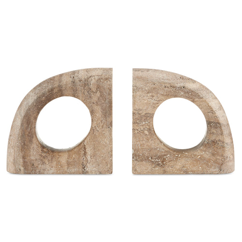 Currey & Co Russo Travertine Object Set of 2