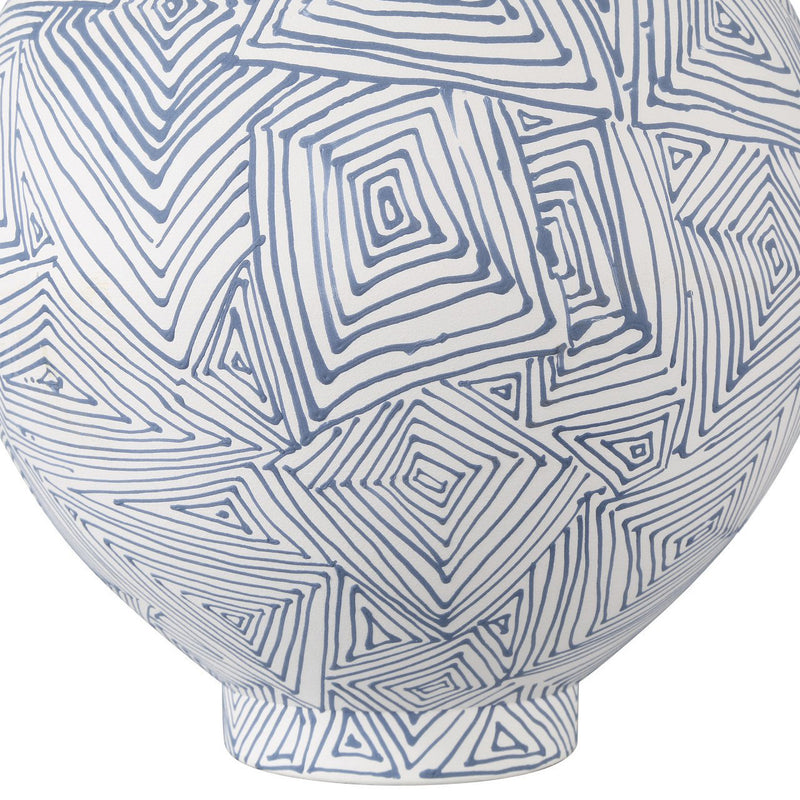 Currey & Co Blue Zag Vase