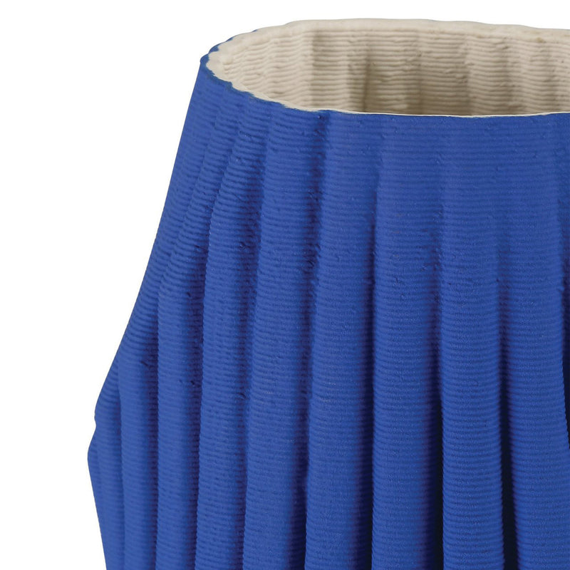 Currey & Co Blue Pleat Vase