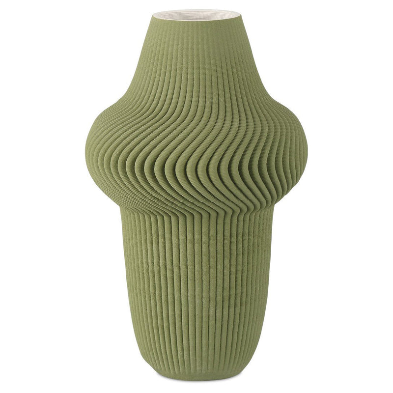 Currey & Co Green Plisse Vase