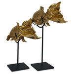 Currey & Co Goldfish Sculpture Set of 2