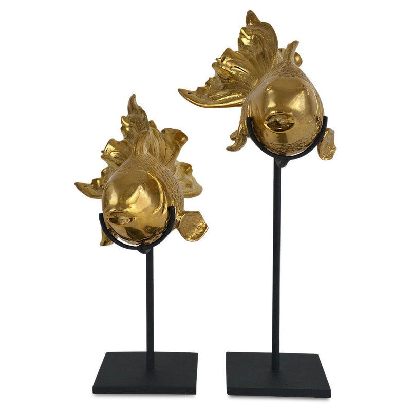 Currey & Co Goldfish Sculpture Set of 2