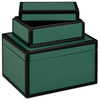 Currey & Co Green Lacquer Box Set of 2