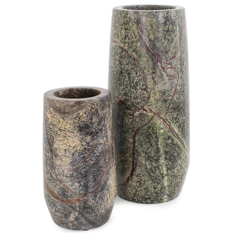 Juniper Moss Green Marble Vase