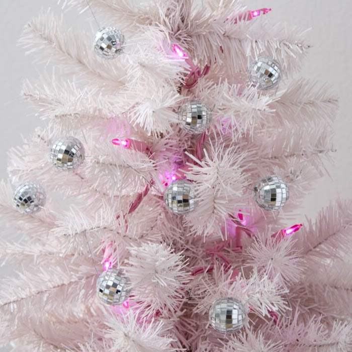 Tiny Disco Ball Garland Set of 4