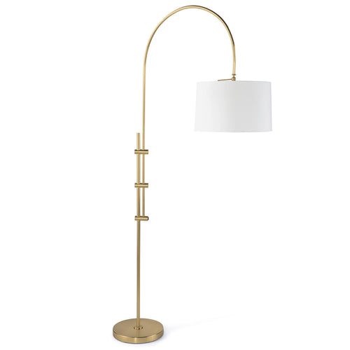 Regina Andrew Arc Natural Brass Floor Lamp