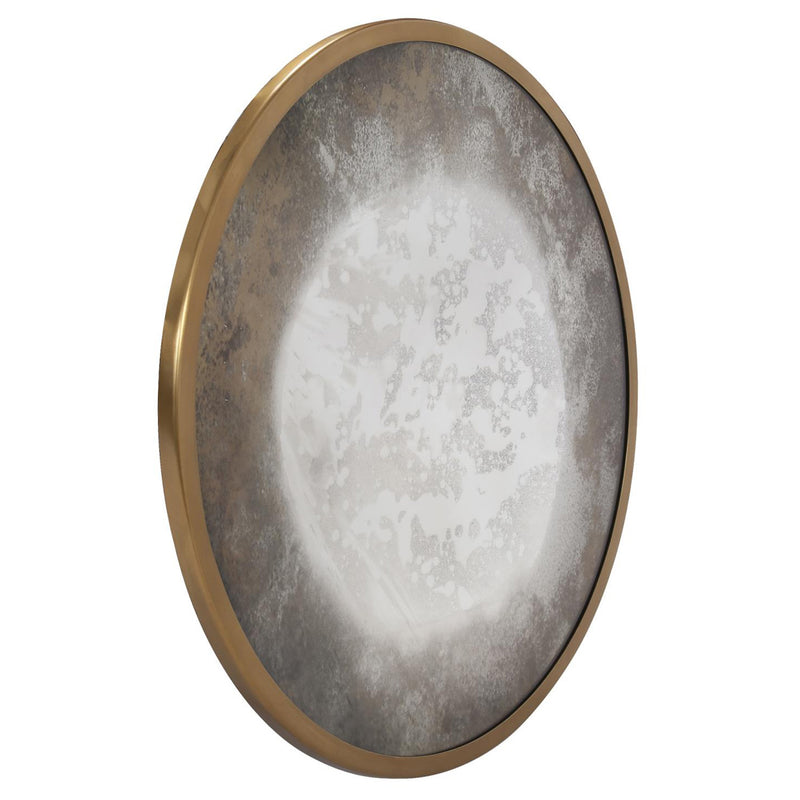 Albizzi Round Antiqued Wall Mirror