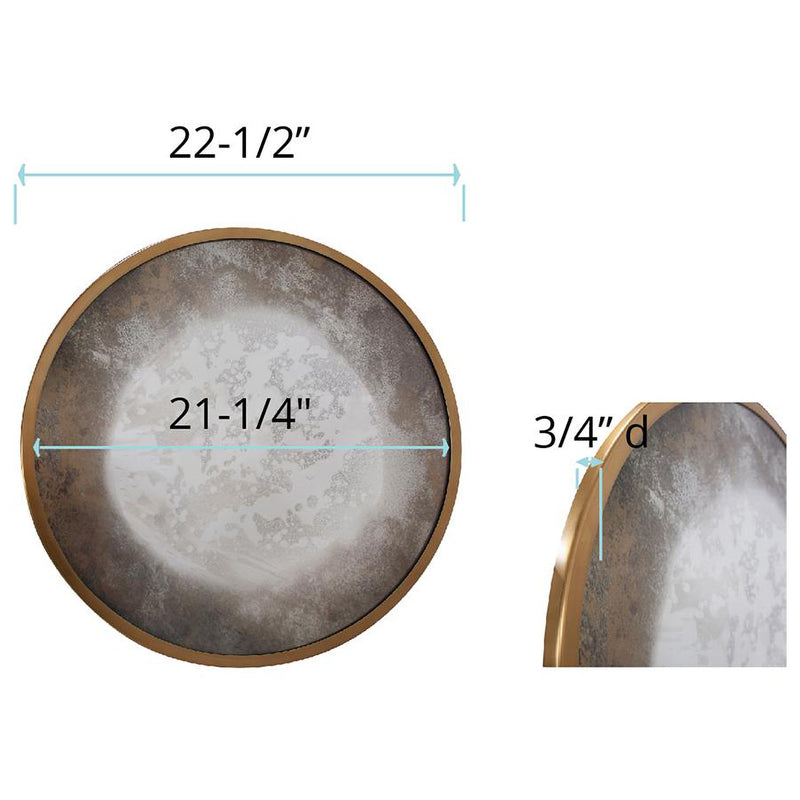 Albizzi Round Antiqued Wall Mirror