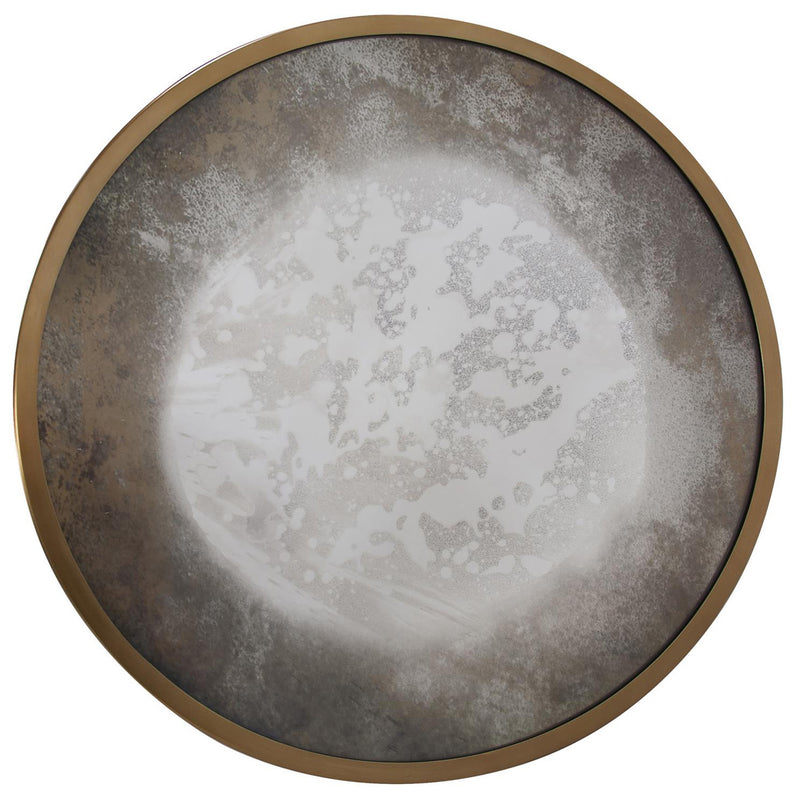 Albizzi Round Antiqued Wall Mirror