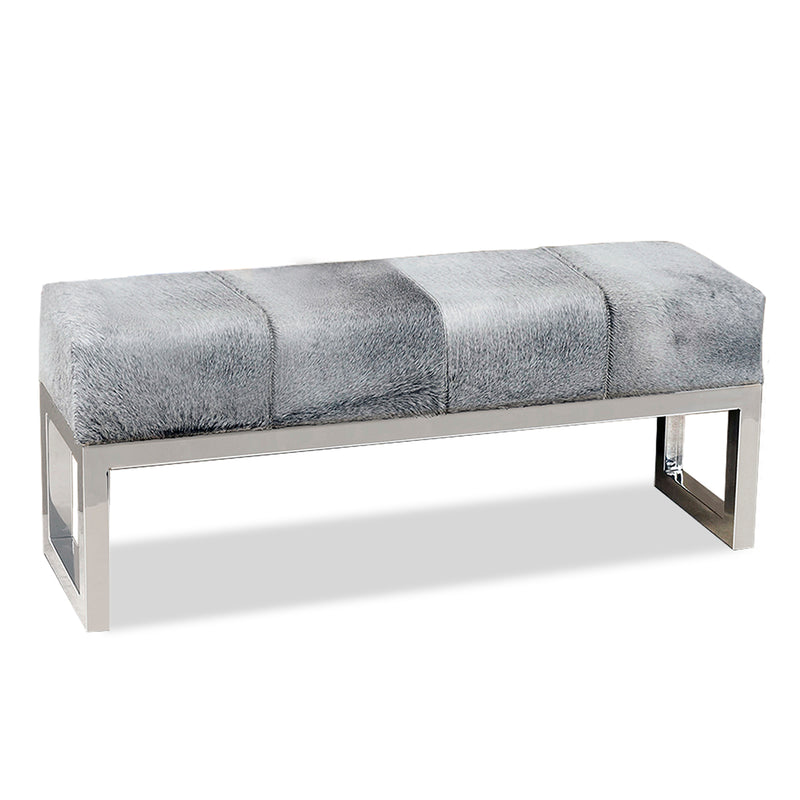 Interlude Home Moro Hide Bench