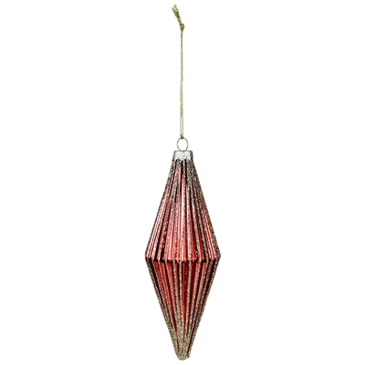 Ribbed Rhombus Ornament Set of 6