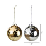 Etched Starburst Ornament Set of 2